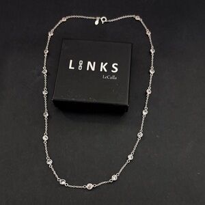 Links Le Calla 925 Silver Necklace with Crystal Accents